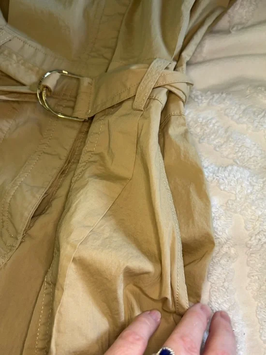 Michael Kors Tan Button-Front Utility Jumpsuit - Picture 12 of 14